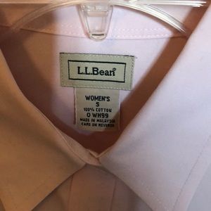 LLBean pink oxford dry cleaned like new small